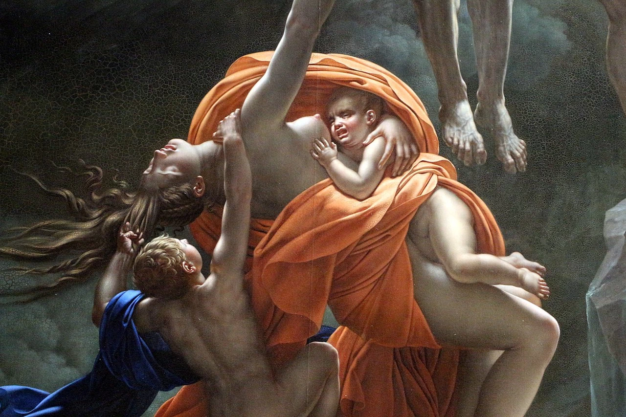 Il diluvio - Museo del Louvre, Parigi, dettaglio